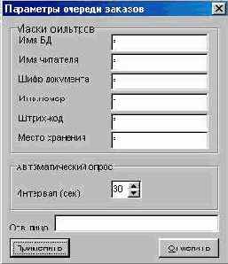 Рабочая область НЕВЫПОЛНЕННЫЕ ЗАКАЗЫ